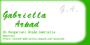 gabriella arpad business card